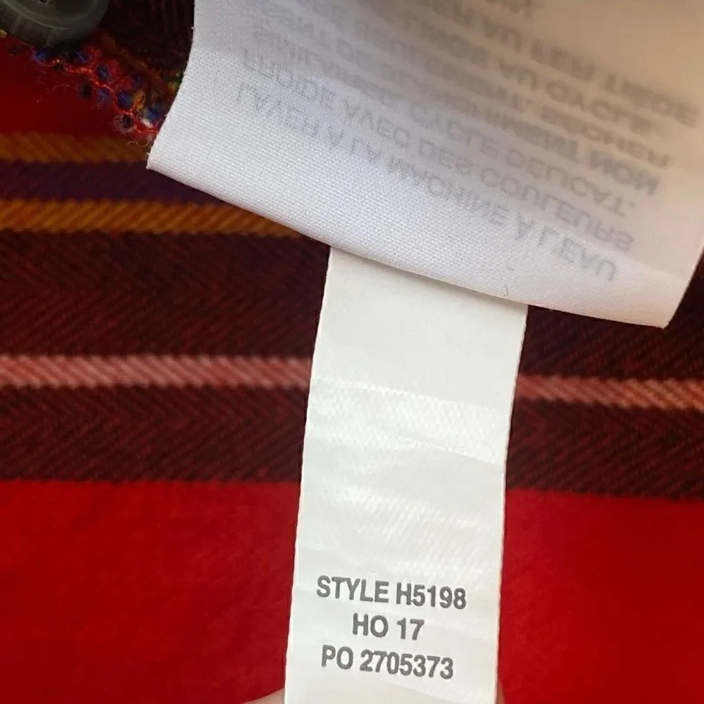 J.crew plaid flannel ruffle top